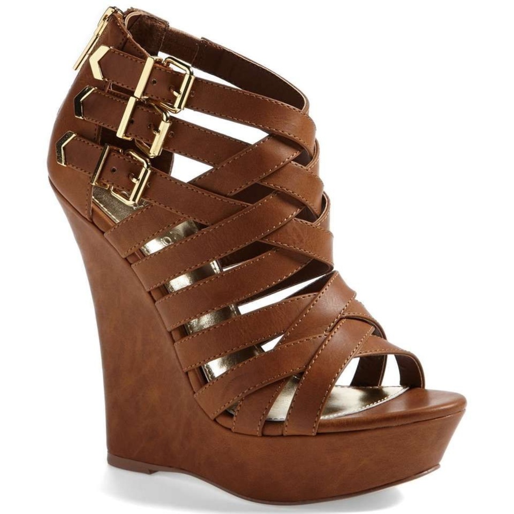 Madden Girl Kendall & Kylie Tan Strappy Heels